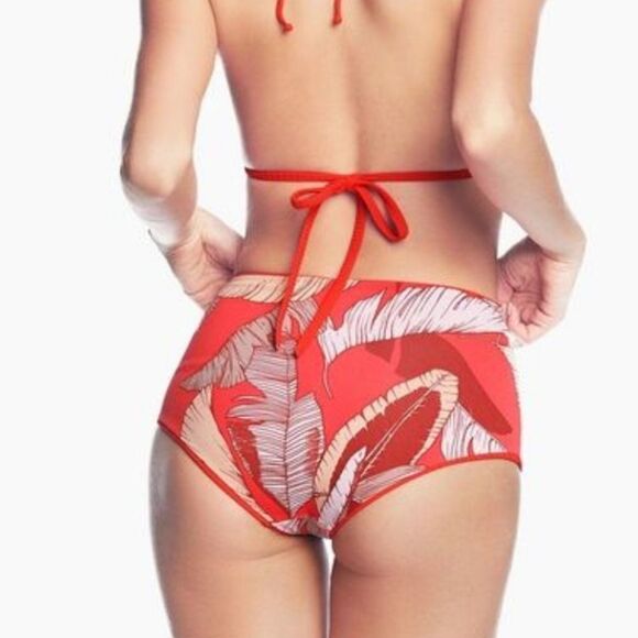 Maaji Women's Lil Grom Cayenne Red Bardot Reversible Full Bikini Bottom size sma - Picture 6 of 7